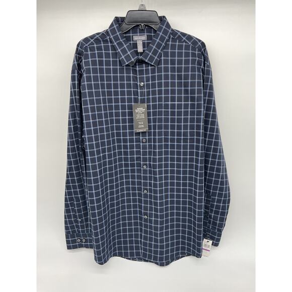 Van Heusen Men’s Never Tuck Button-Down Shirt XXL Long Sleeve - Picture 1 of 6